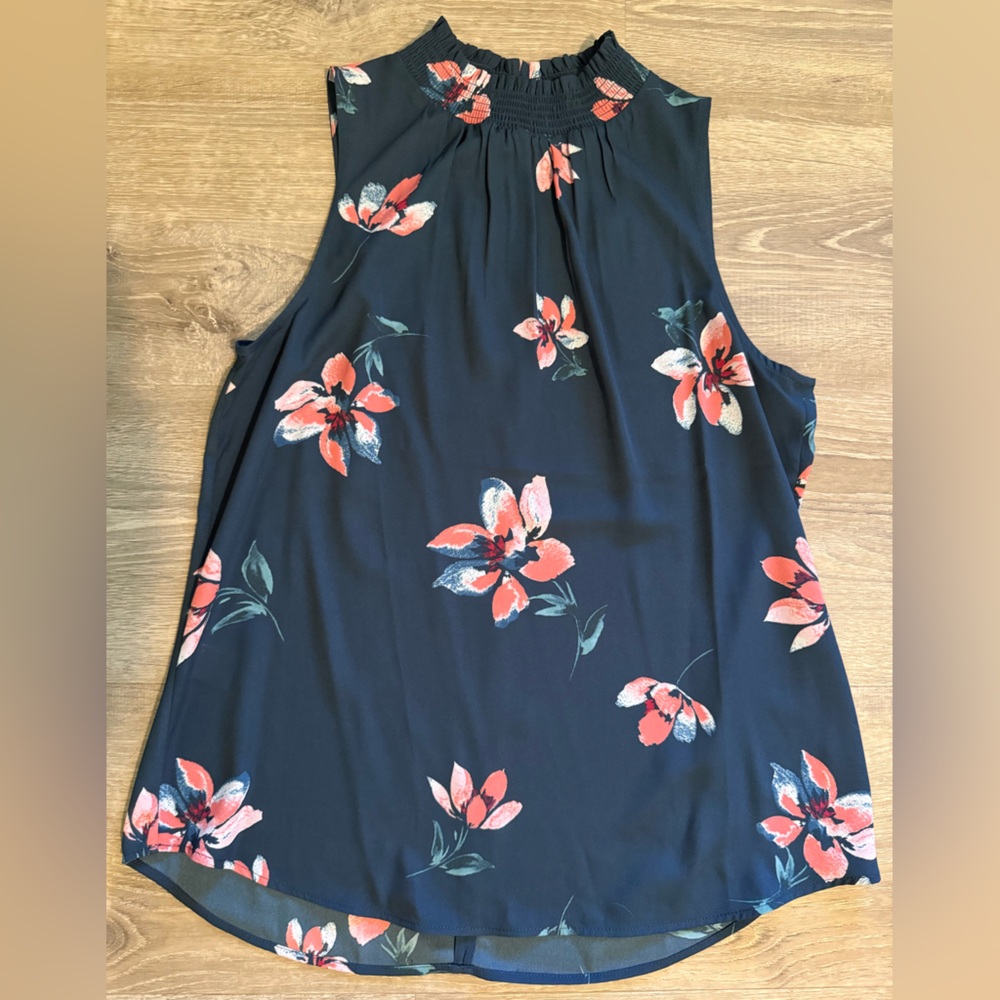 Daniel Rainn Black Floral Blouse